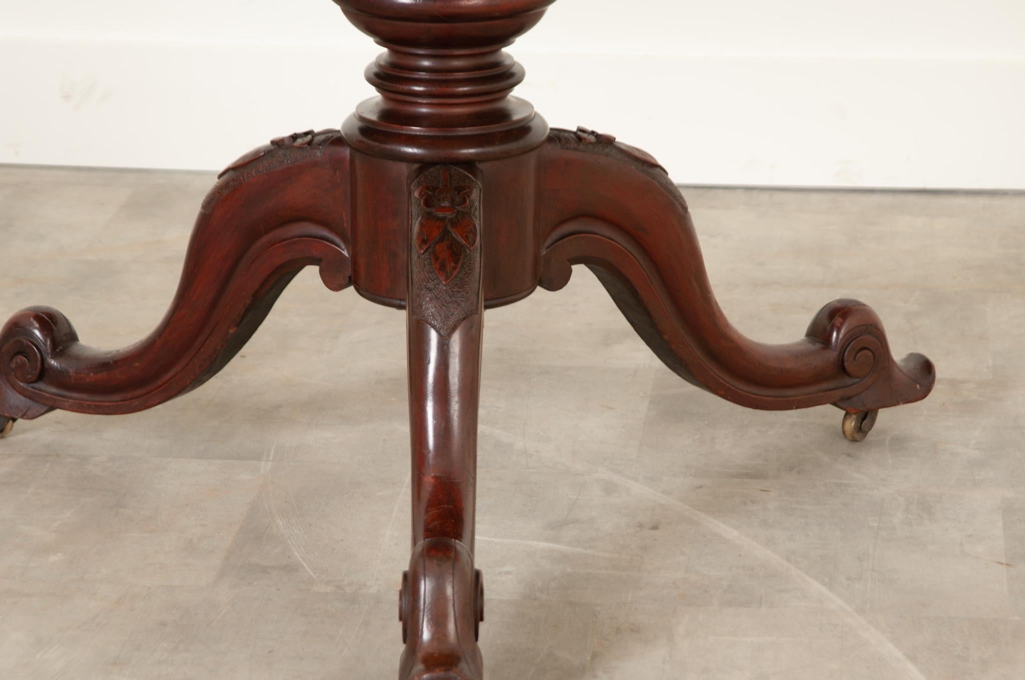 French 19th Century Round Mahogany Pedestal Table 5