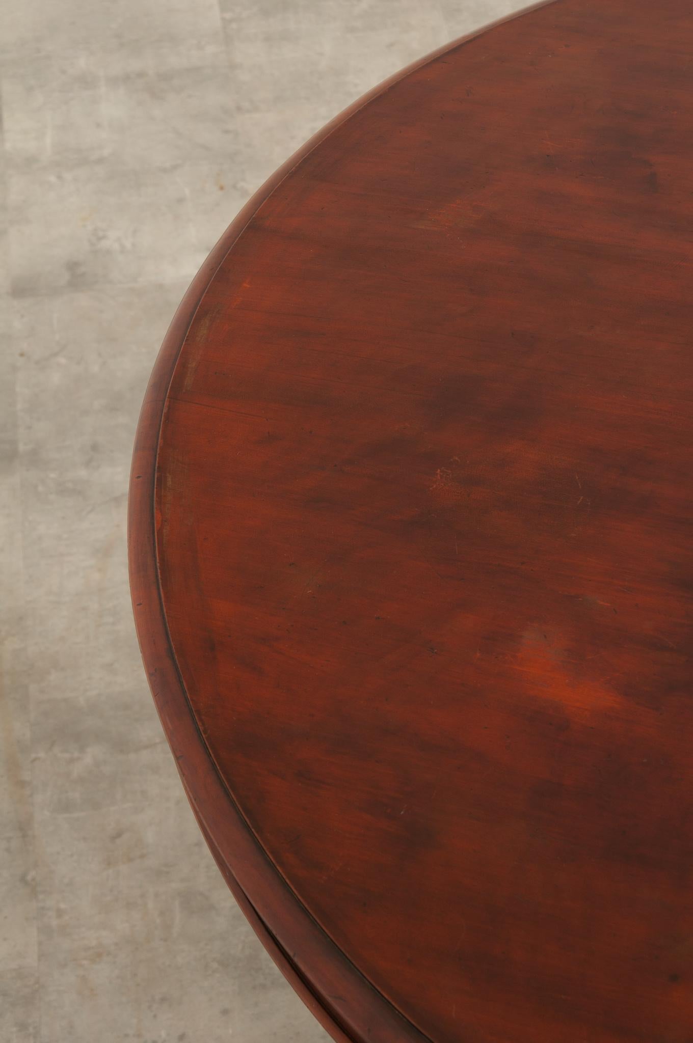 French 19th Century Round Mahogany Pedestal Table 7