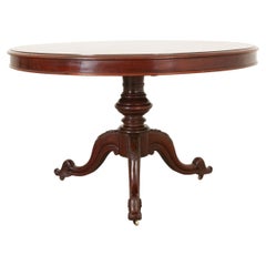 French 19th Century Round Mahogany Pedestal Table