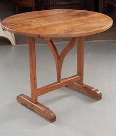 French 19th Century Round Vendange Table