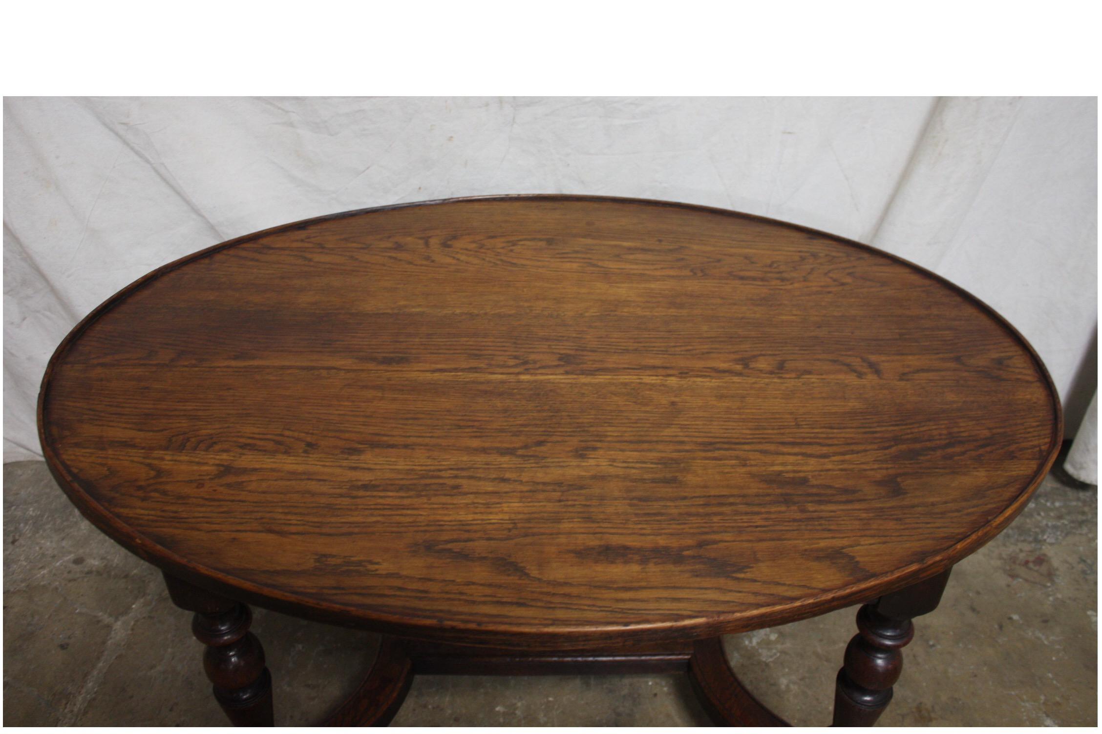 Louis XIII French 19th Century Rustic Oval Table