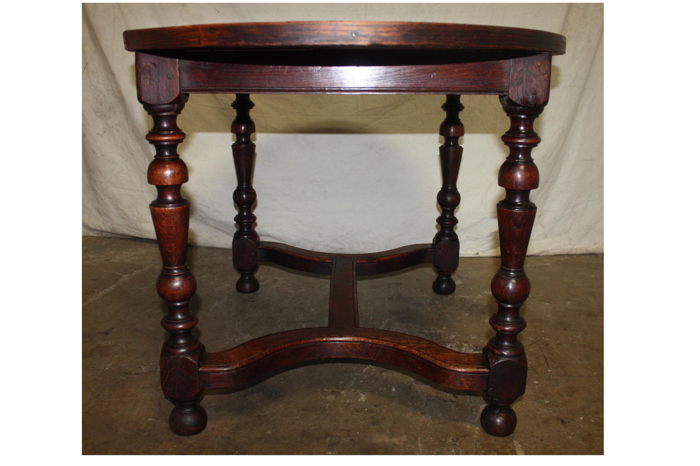 French 19th Century Rustic Oval Table 1