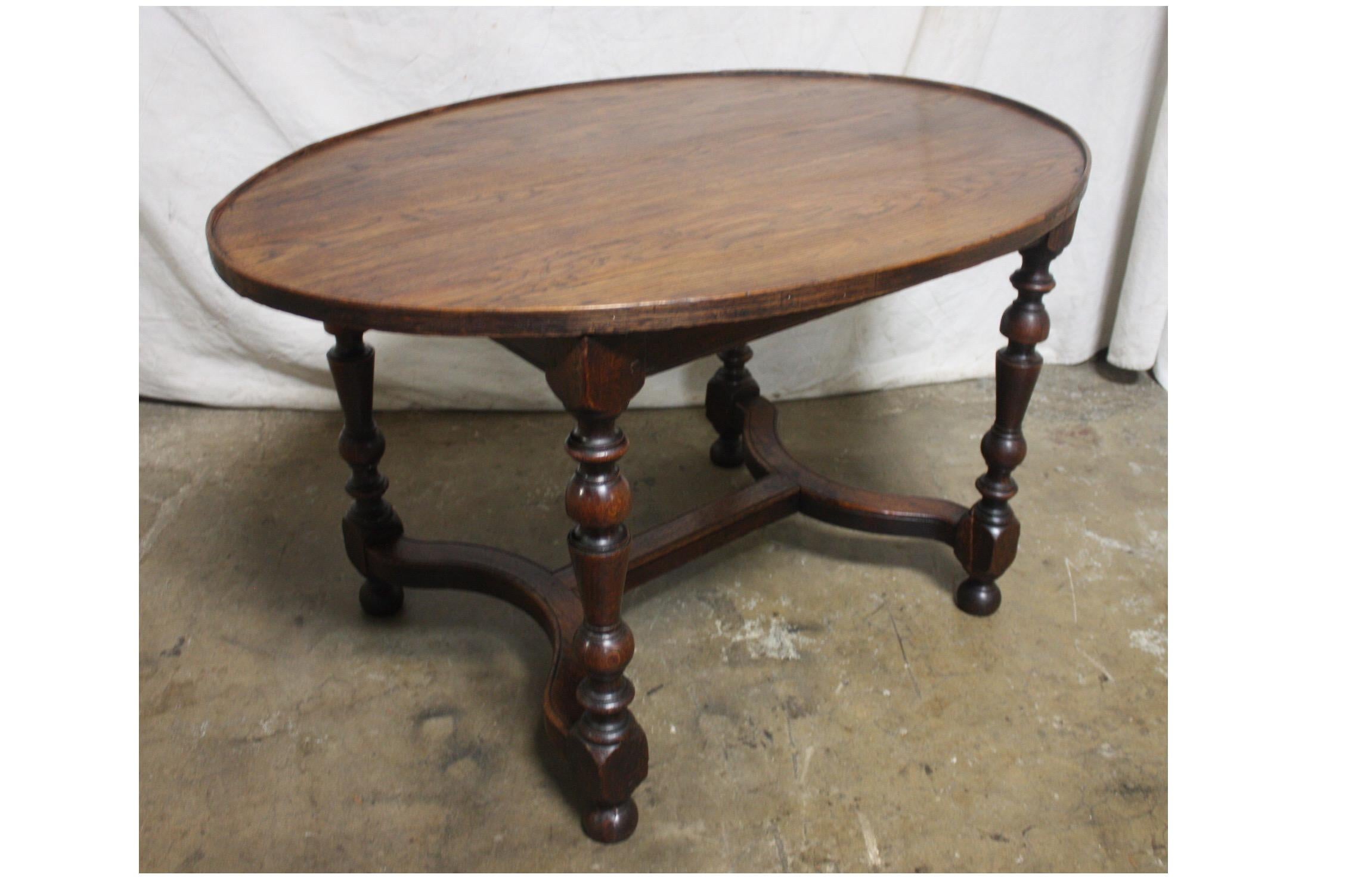 French 19th Century Rustic Oval Table 2