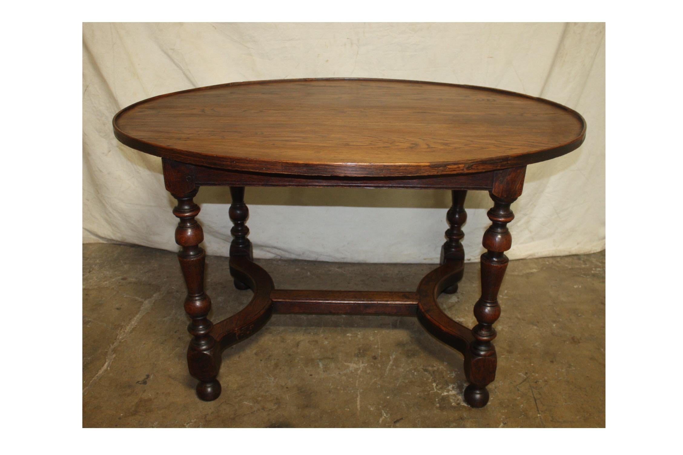 French 19th Century Rustic Oval Table 3