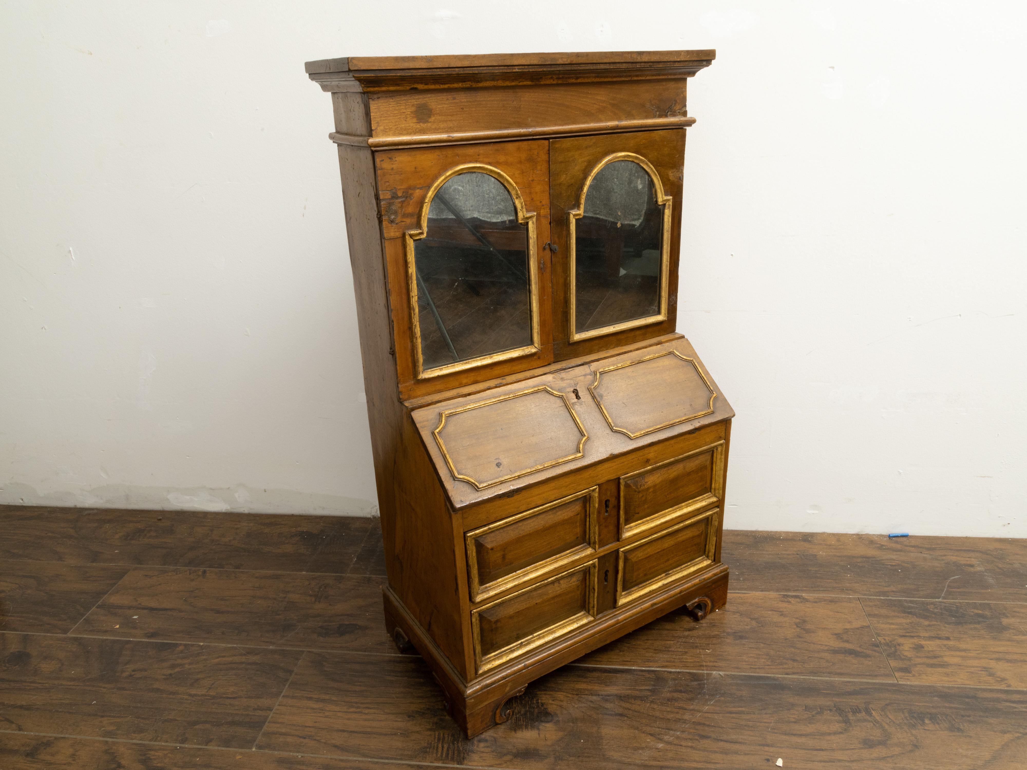Miniatur-Schreibtisch mit schräger Front und Spiegeln, Französischer Verkäufer, 19. Jahrhundert im Angebot 4