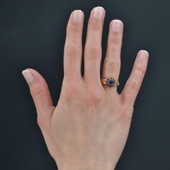 French 19th Century Sapphire 18 Karat Rose Gold Ring