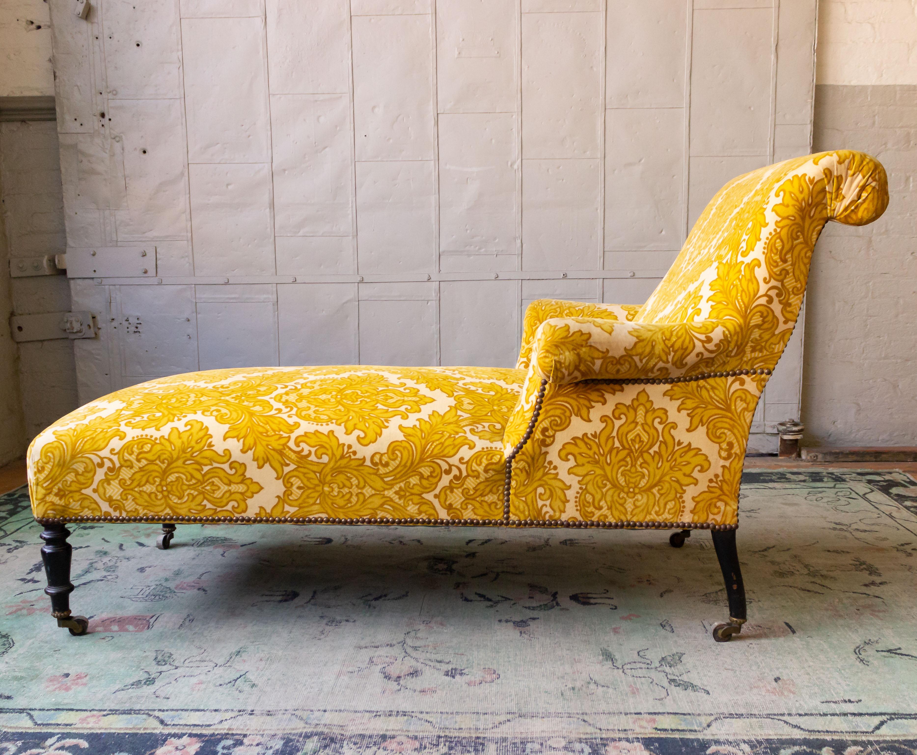 gold chaise longue