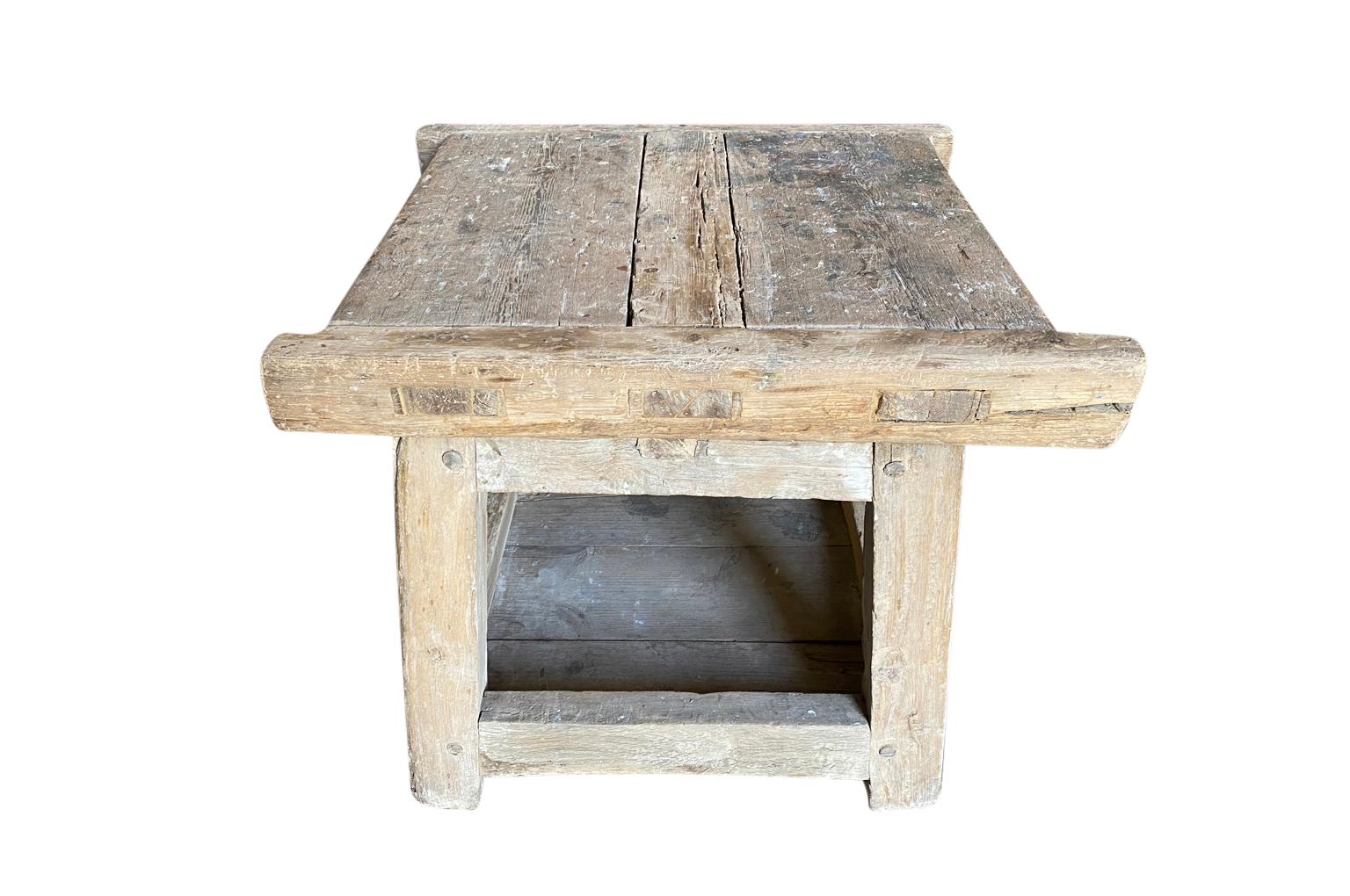 A very handsome 19th century Sculptor's Stand from France. Soundly constructed from sturdy pine with a rotating top. Not only excellent to display sculptures from but serves wonderfully as a side table as welll.