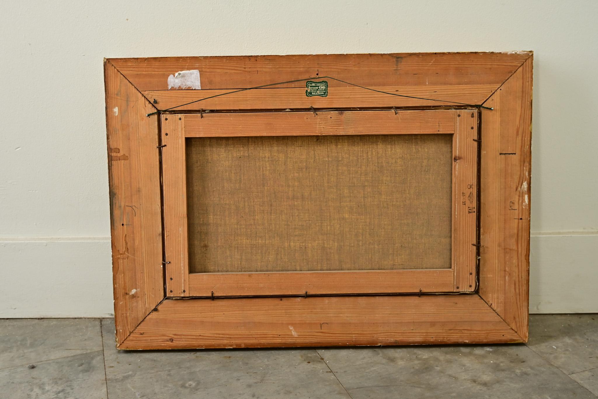 French 19th Century Seascape Painting in Gilt Frame 1