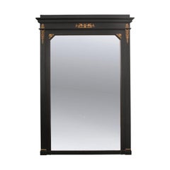 French 19th Century Second Empire Ebony Console and Mirror