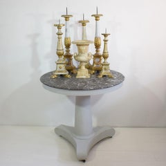 Guéridon français du 19ème siècle du Second Empire avec plateau en marbre noir