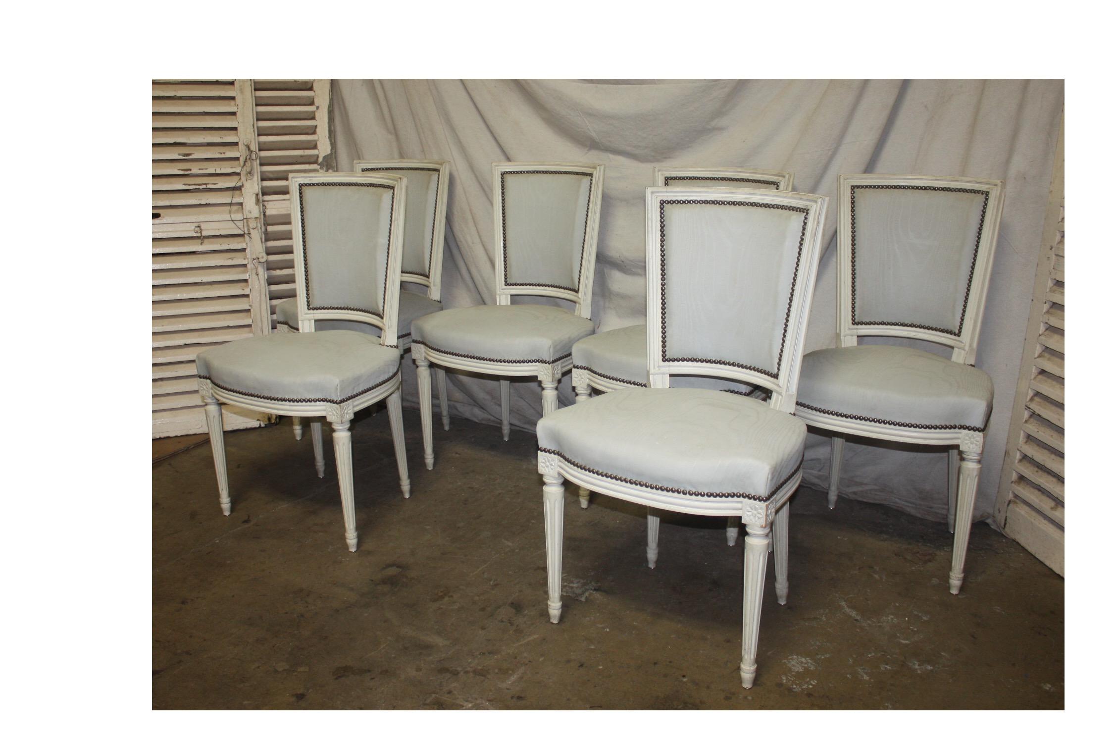 French 19th century set of dining chairs.