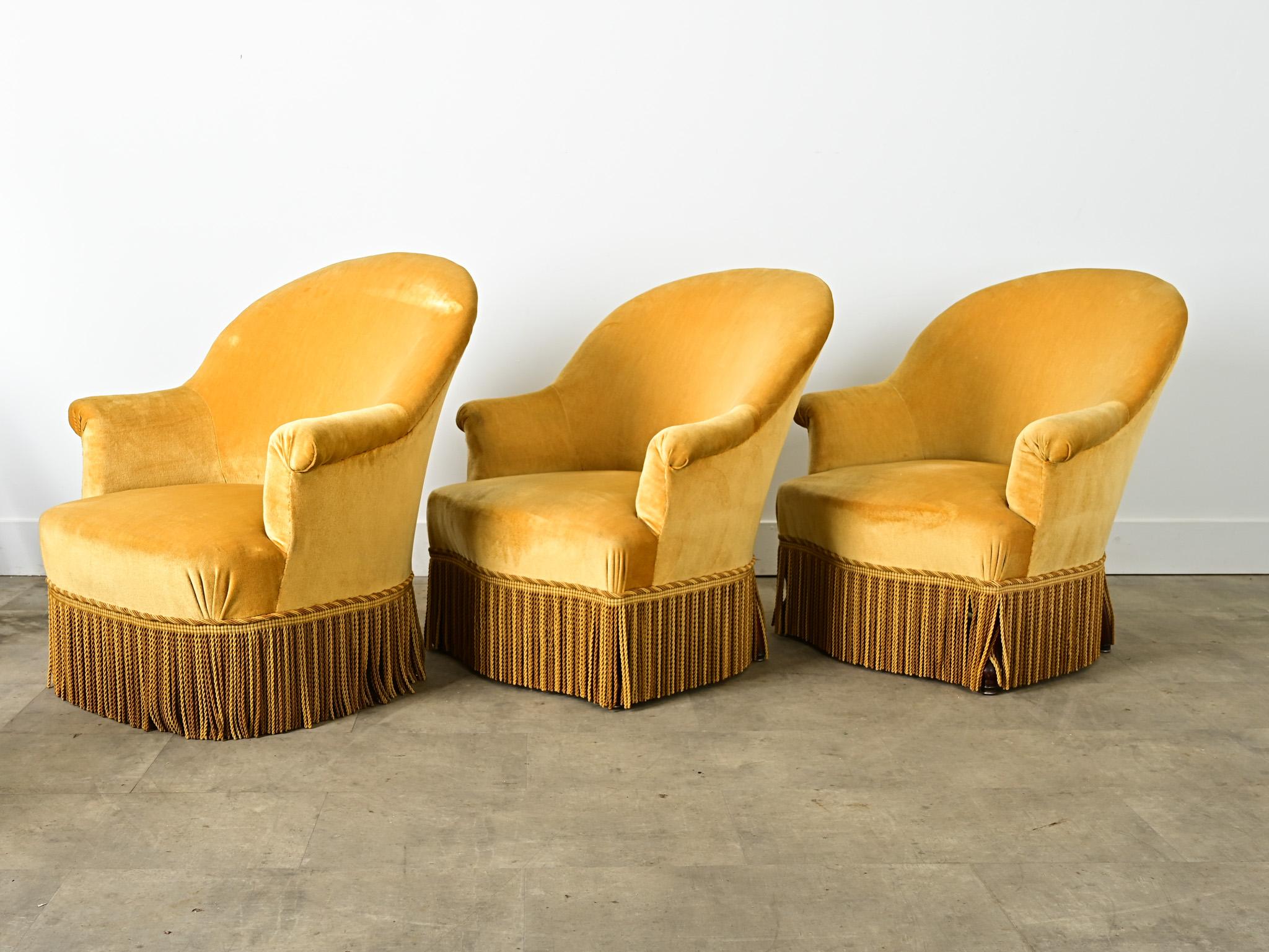 French 19th Century Set of Three Parlor Chairs For Sale 10
