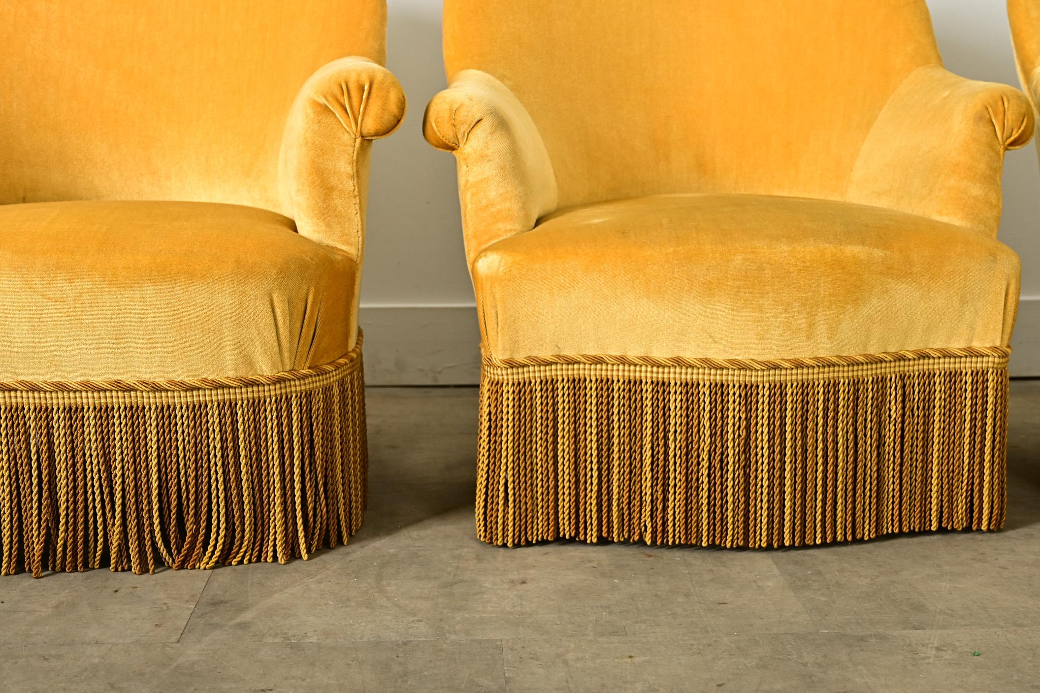 French 19th Century Set of Three Parlor Chairs For Sale 1