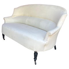 French 19th Century Settee in Muslin