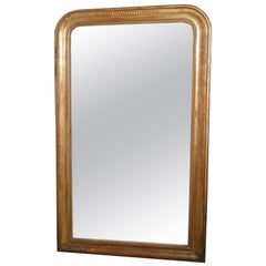 French 19th Century Shabby Gilt Louis Philippe Gold Mirror