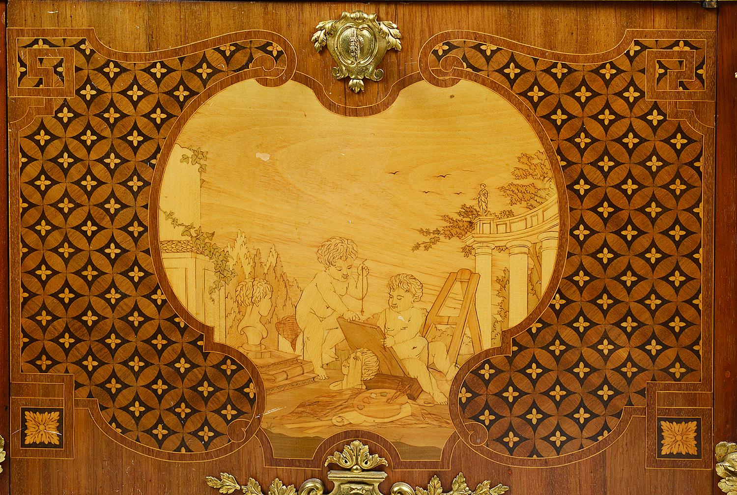 Louis XIV French 19th Century Side Cabinet, Signed Paul Sormani For Sale