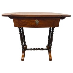 French Side Table, Flamed Blond Mahogany, Antique, Circa 1830-1839