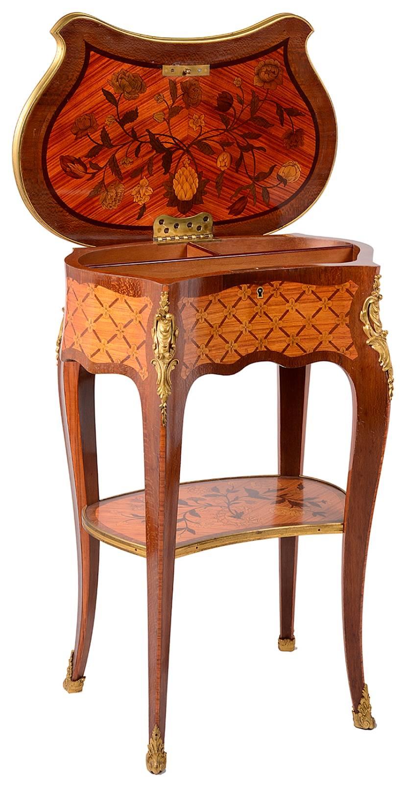 Inlay French 19th Century Side Table For Sale