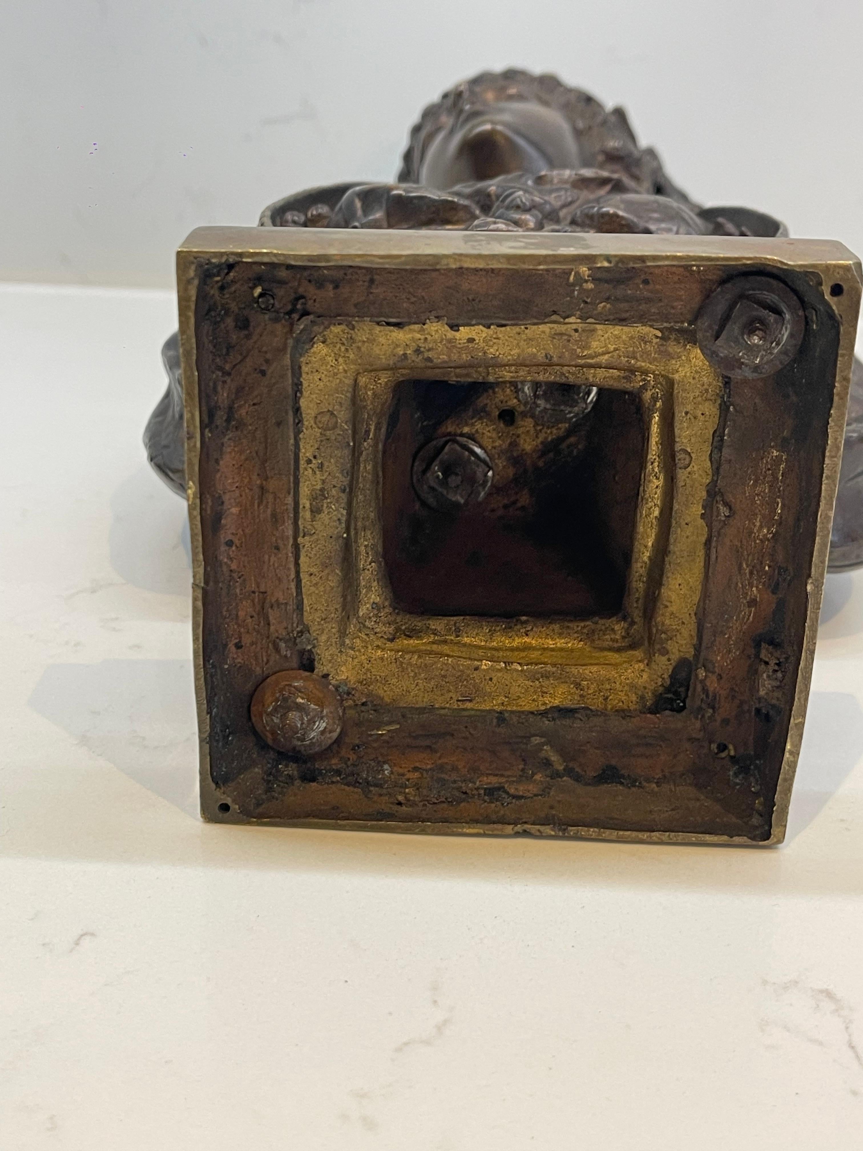 Sculpture française du 19ème siècle signée Huzel en bronze en vente 4