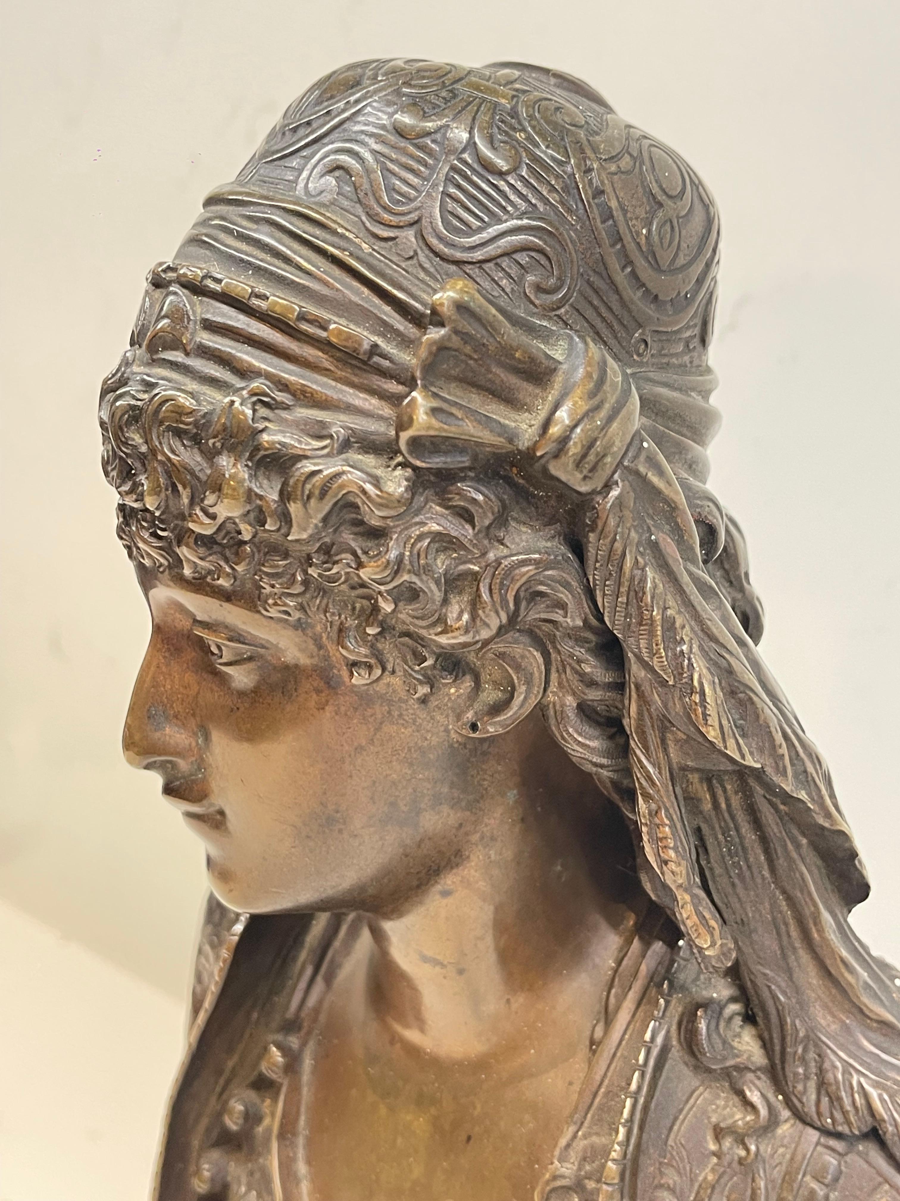 XIXe siècle Sculpture française du 19ème siècle signée Huzel en bronze en vente