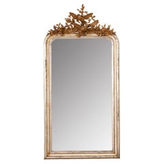 French 19th Century Silver and Gold Gilt Mirror