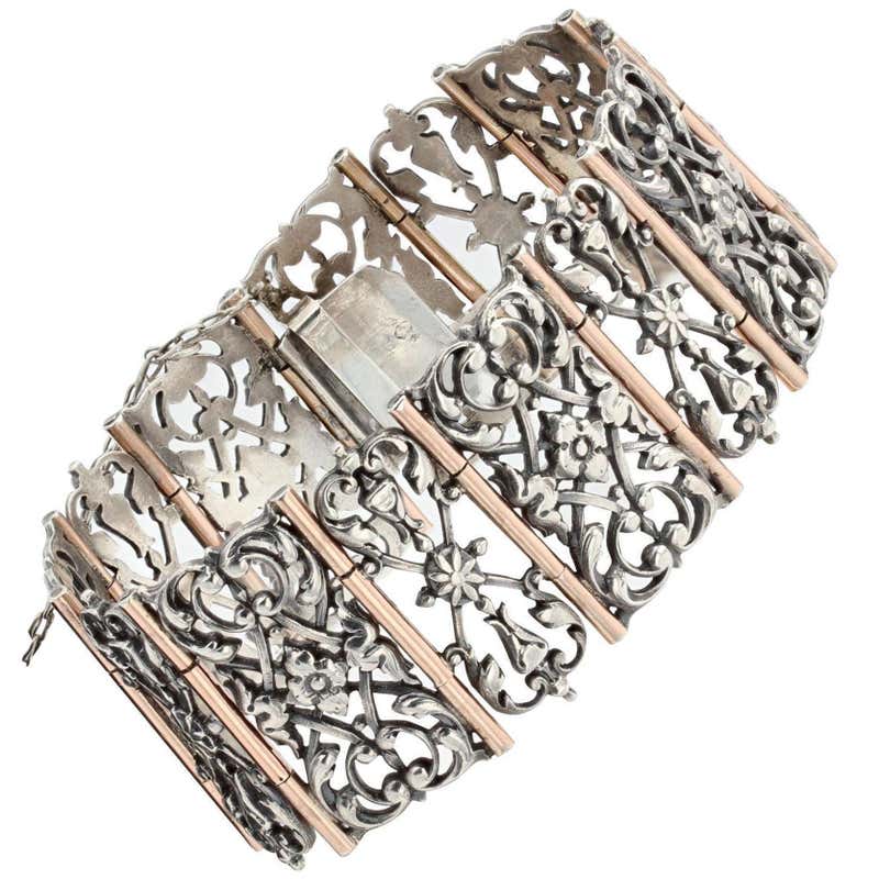Modernist Silver Designer Cuff Bracelet For Sale at 1stDibs | silver ...