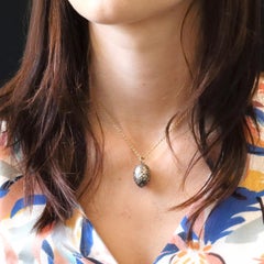 French 19th Century Silver Egg Locket Pendant