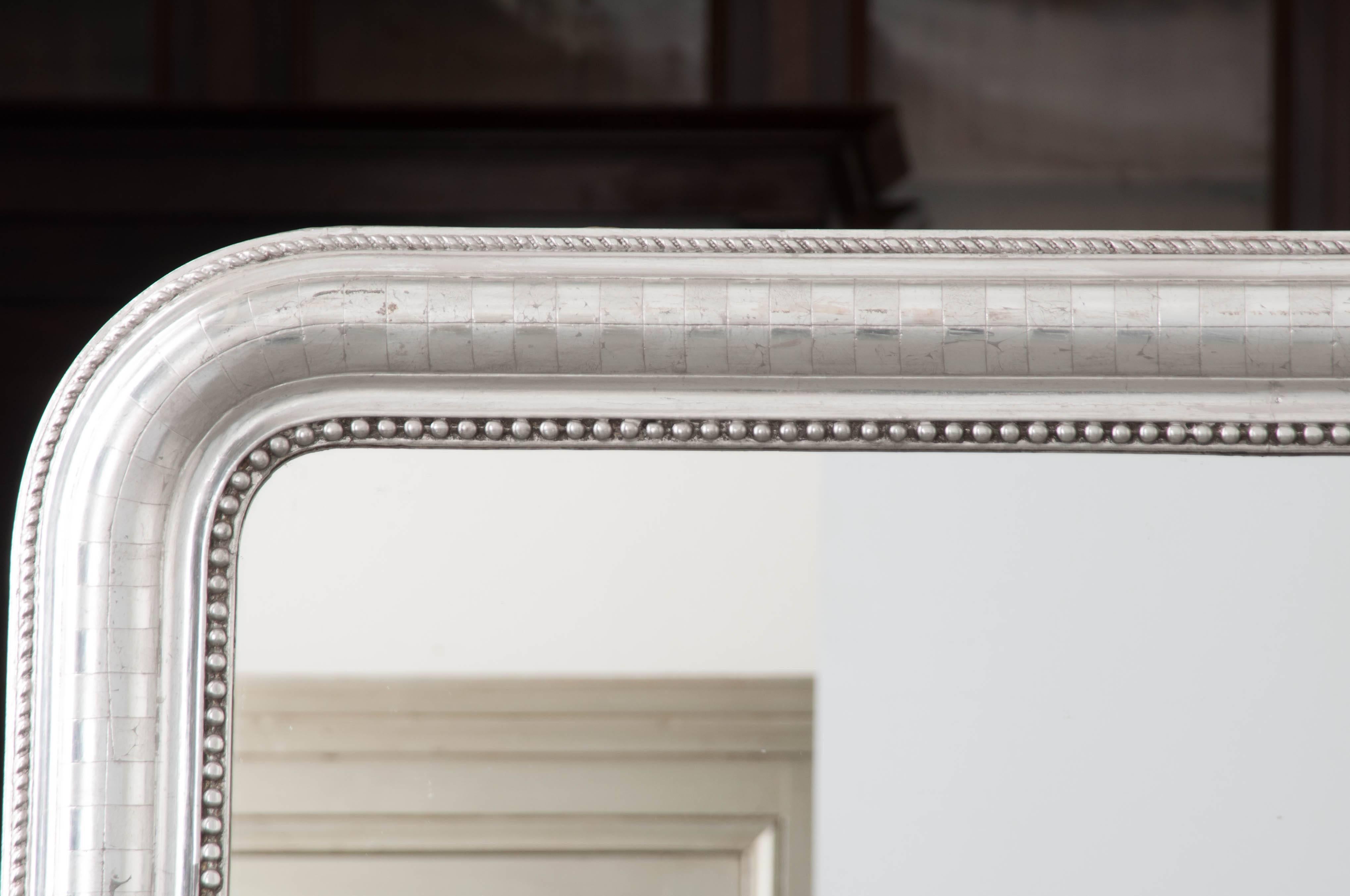French, 19th Century Silver Gilt Louis Philippe Mirror 1