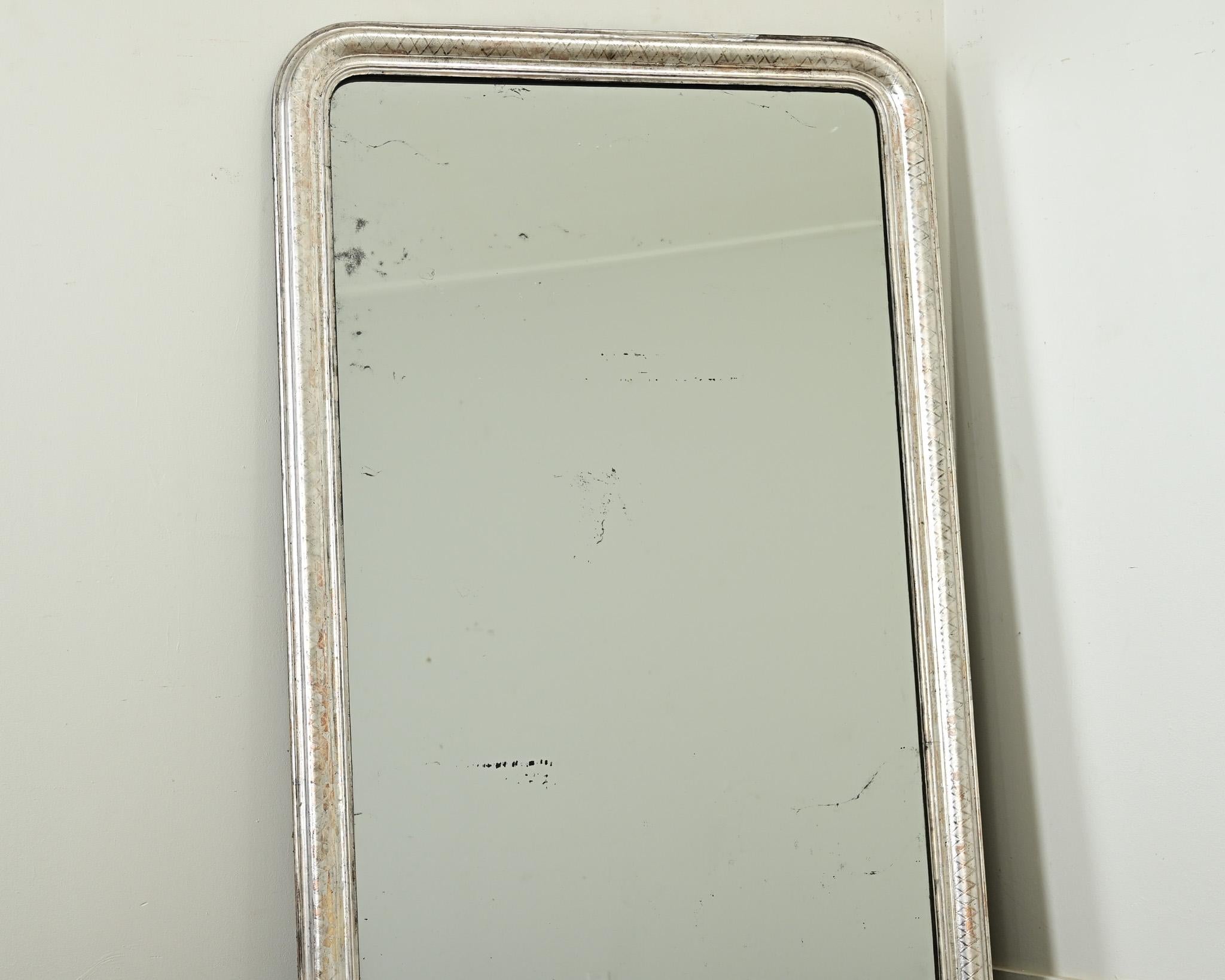Dorato Specchio francese del XIX secolo in argento dorato Louis Philippe in vendita