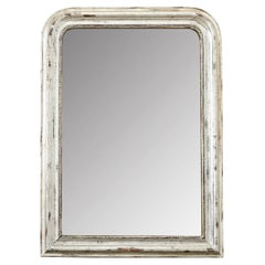 Specchio francese del XIX secolo in argento dorato Louis Philippe