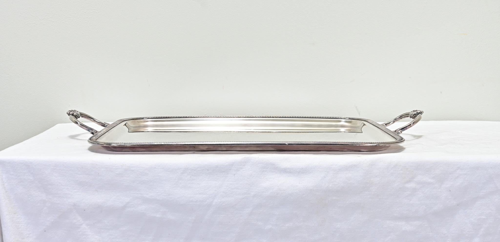 Metalwork French 19th Century Silver Plate Serving Tray