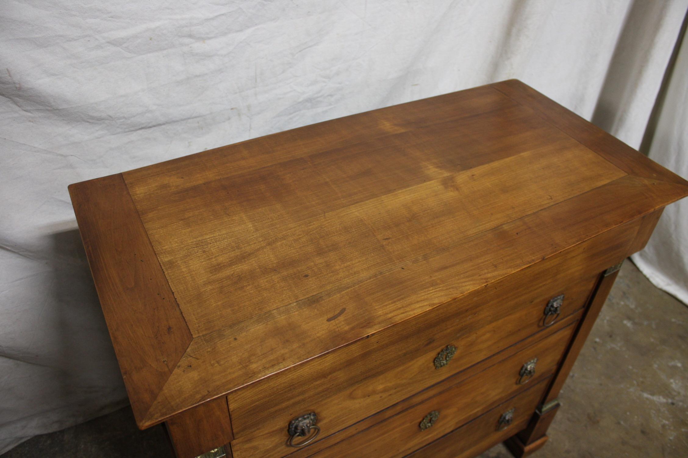Walnut French 19th Century Small Commode
