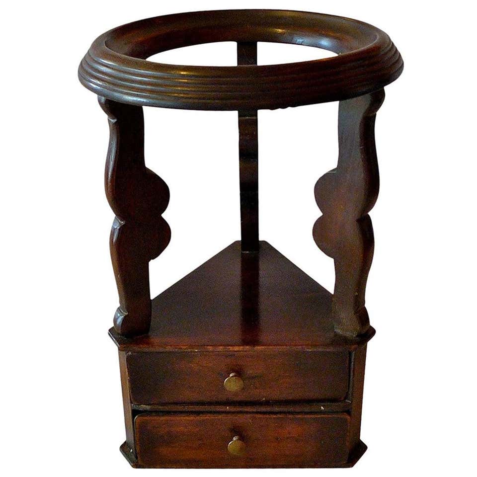 French 19th Century Small Mahogany Triangle Cabinet with 2 Small ...