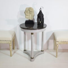 French 19th Century Small Second Empire Guéridon Table with Black Marble Top