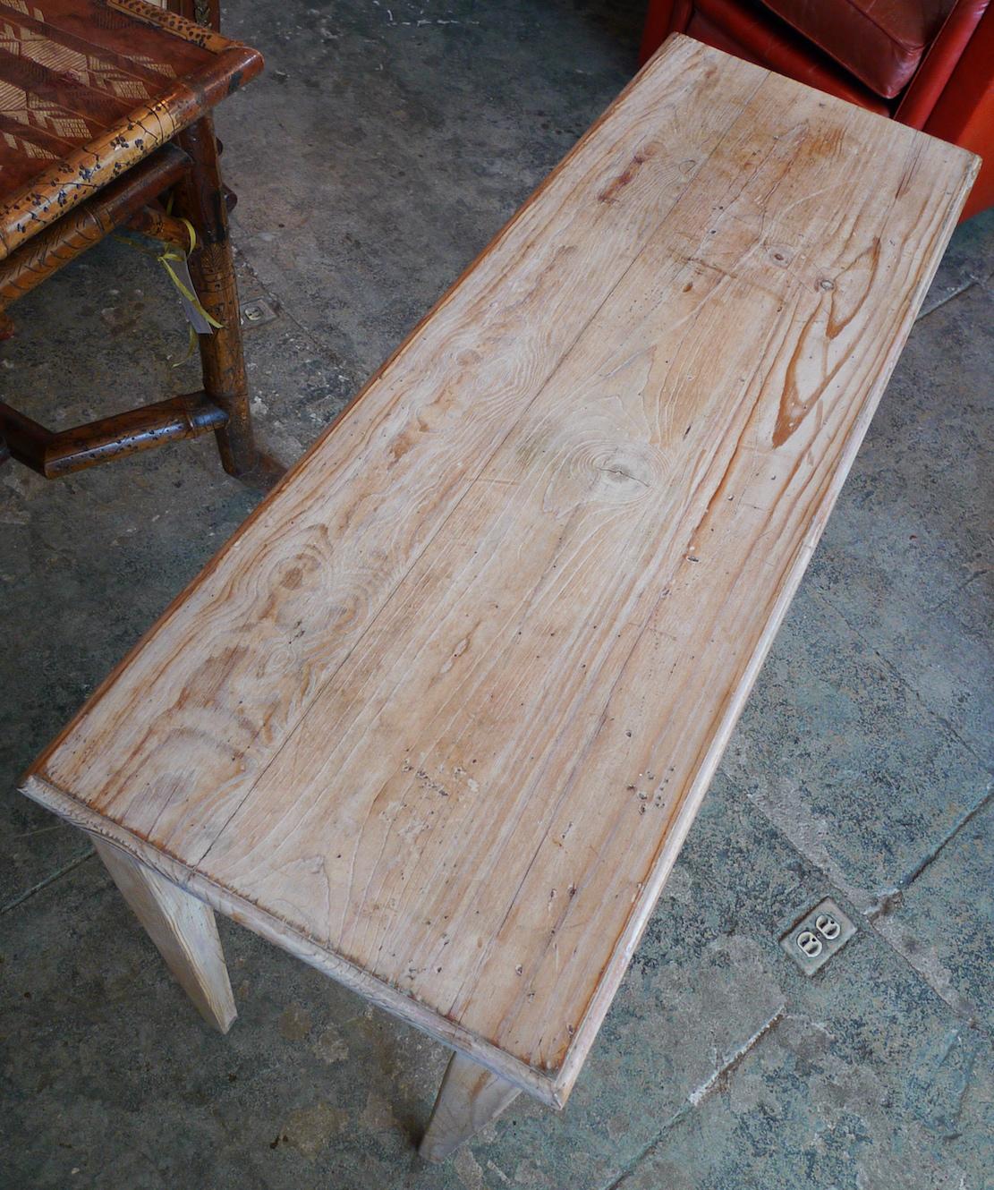 French 19th Century Small Slim Pine Console Table 4