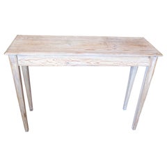 French 19th Century Small Slim Pine Console Table