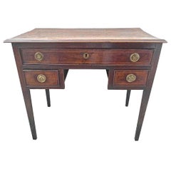 French 19th Century Small Stained Pine Three-Drawer Desk
