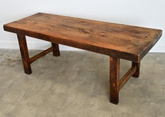 French 19th Century Solid Beech Farm Table