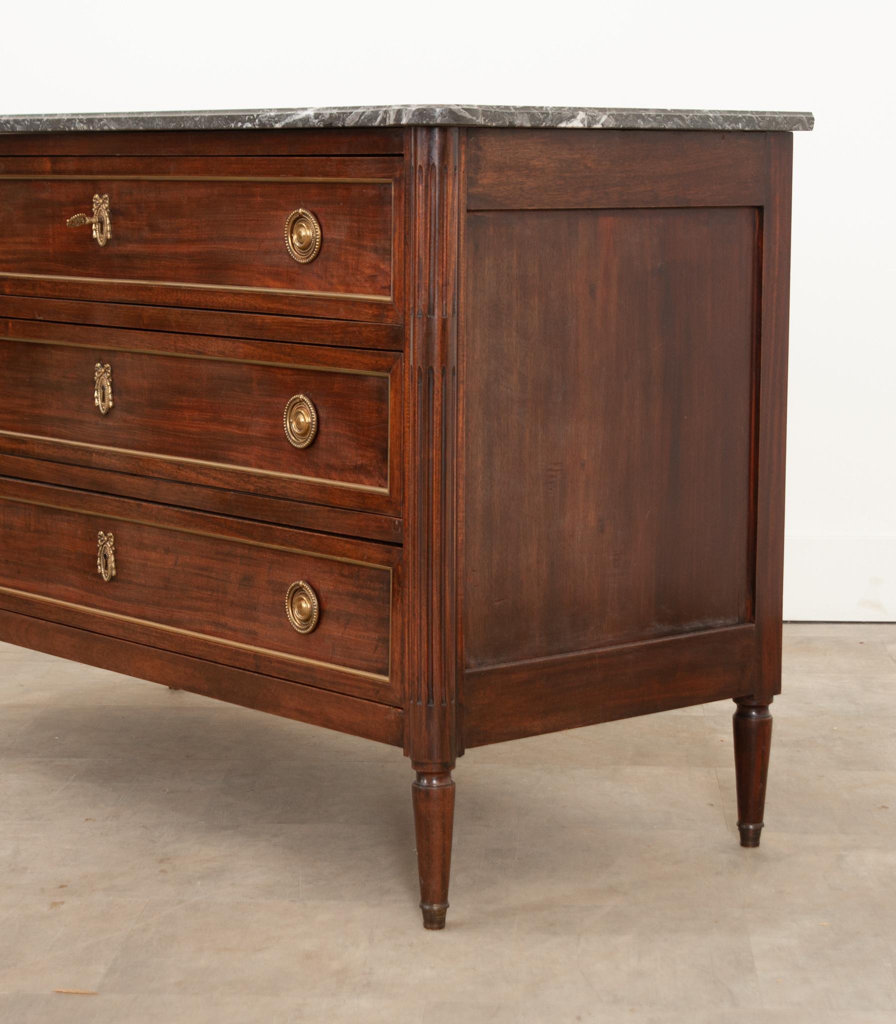 French 19th Century Solid Mahogany Commode 5