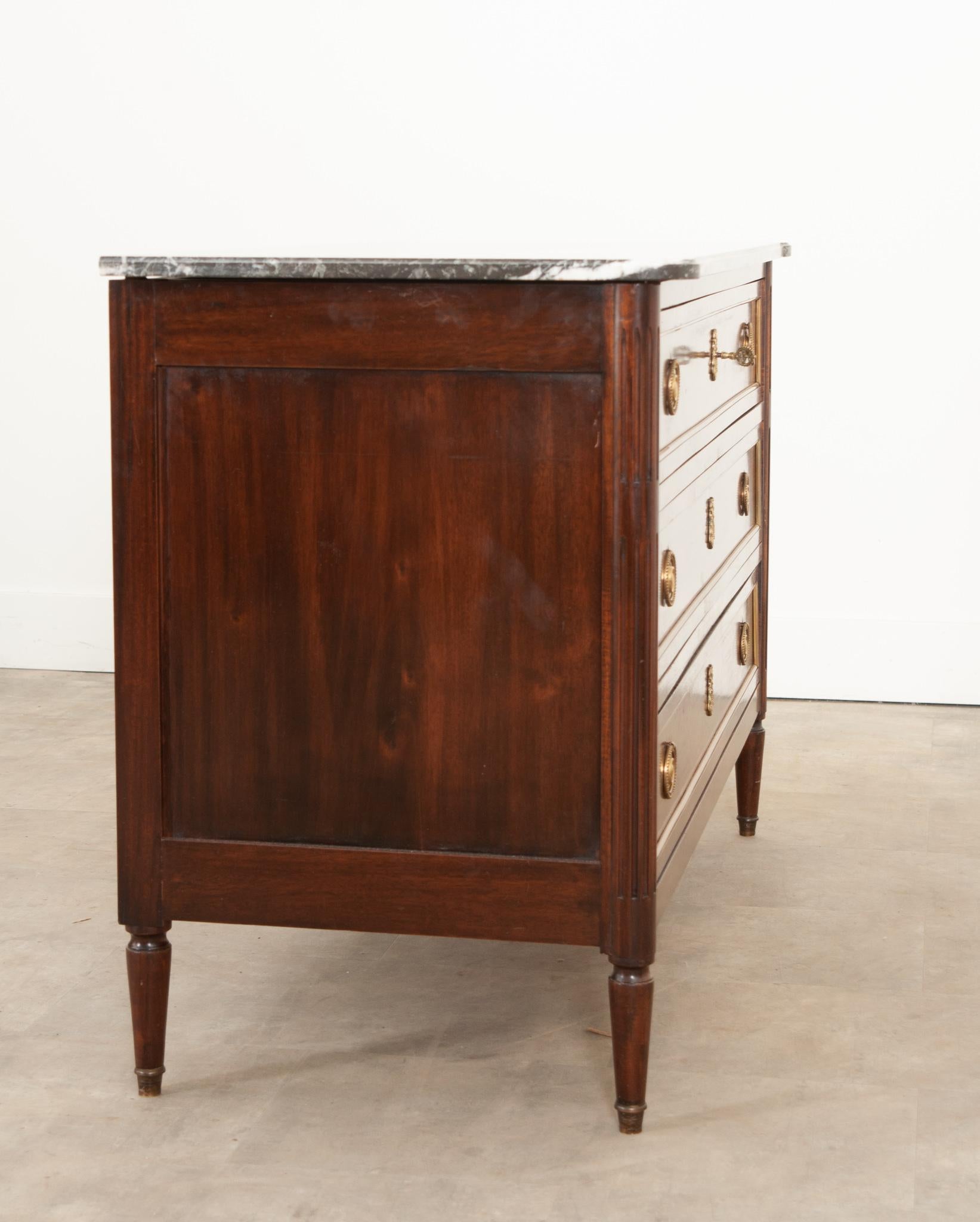 French 19th Century Solid Mahogany Commode 8