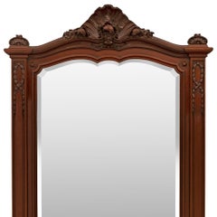 French 19th Century Solid Mahogany Louis XVI St. Console and Mirror Suite
