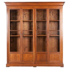 French, 19th Century Solid Oak Bibliotheque