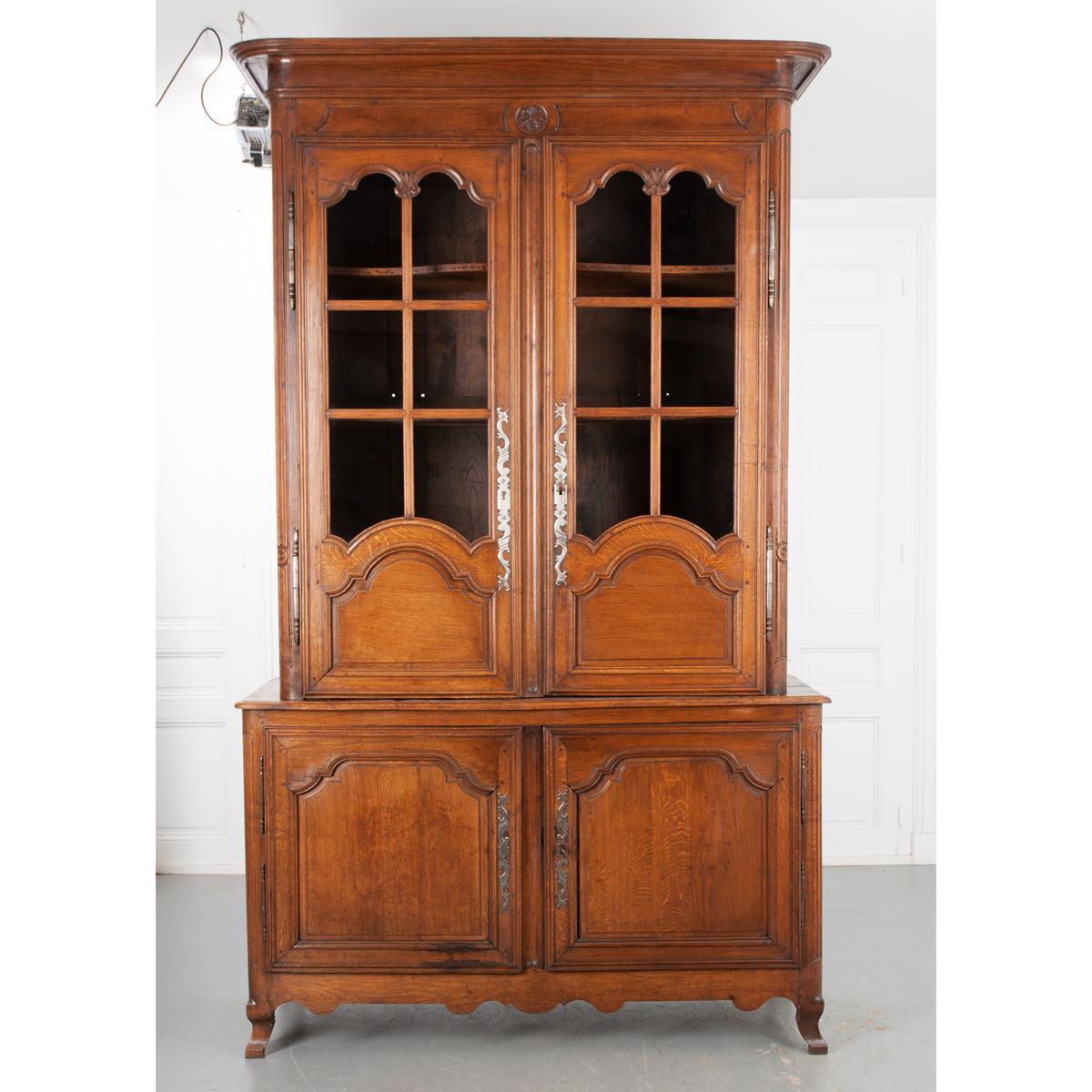 Other French 19th Century Solid Oak Buffet a Deux Corps 