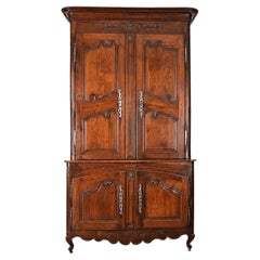 French 19th Century Solid Oak Buffet à Deux Corps