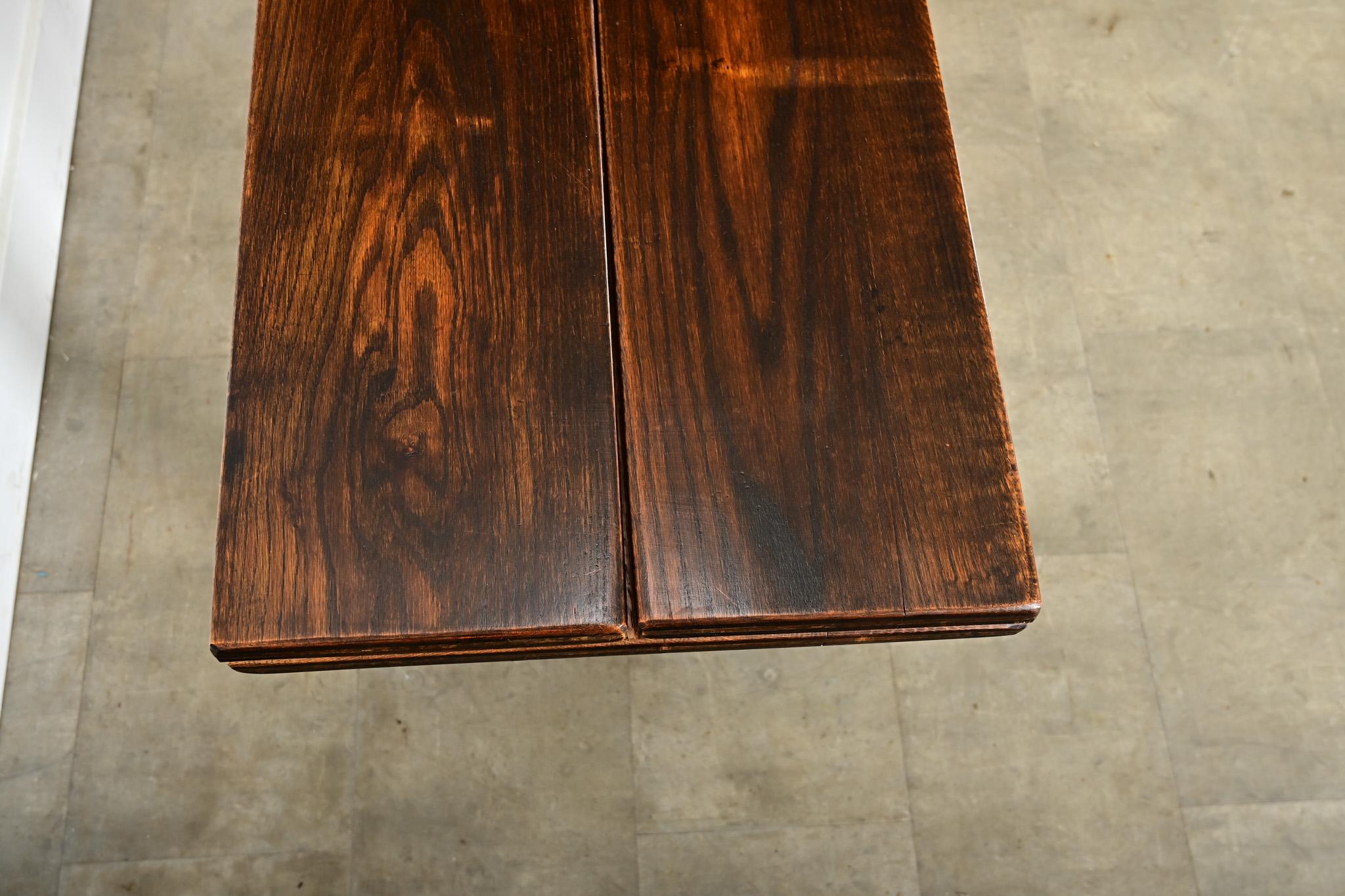 French Provincial French 18th Century Solid Oak Console-Dining Table For Sale