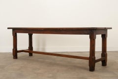 French 19th Century Solid Oak Console