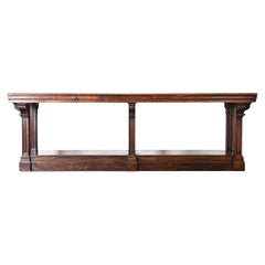 French 19th Century Solid Oak Drapery Table