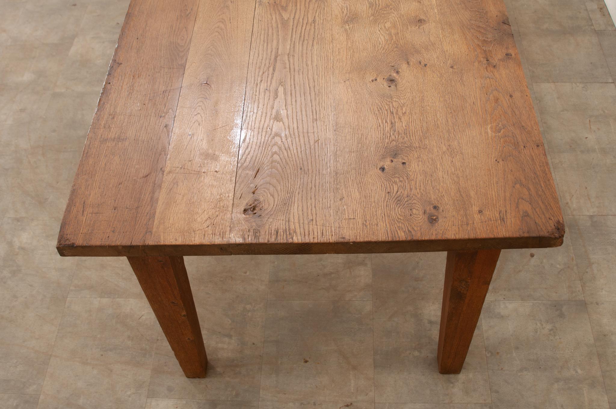 French 19th Century Solid Oak Farm Table 4