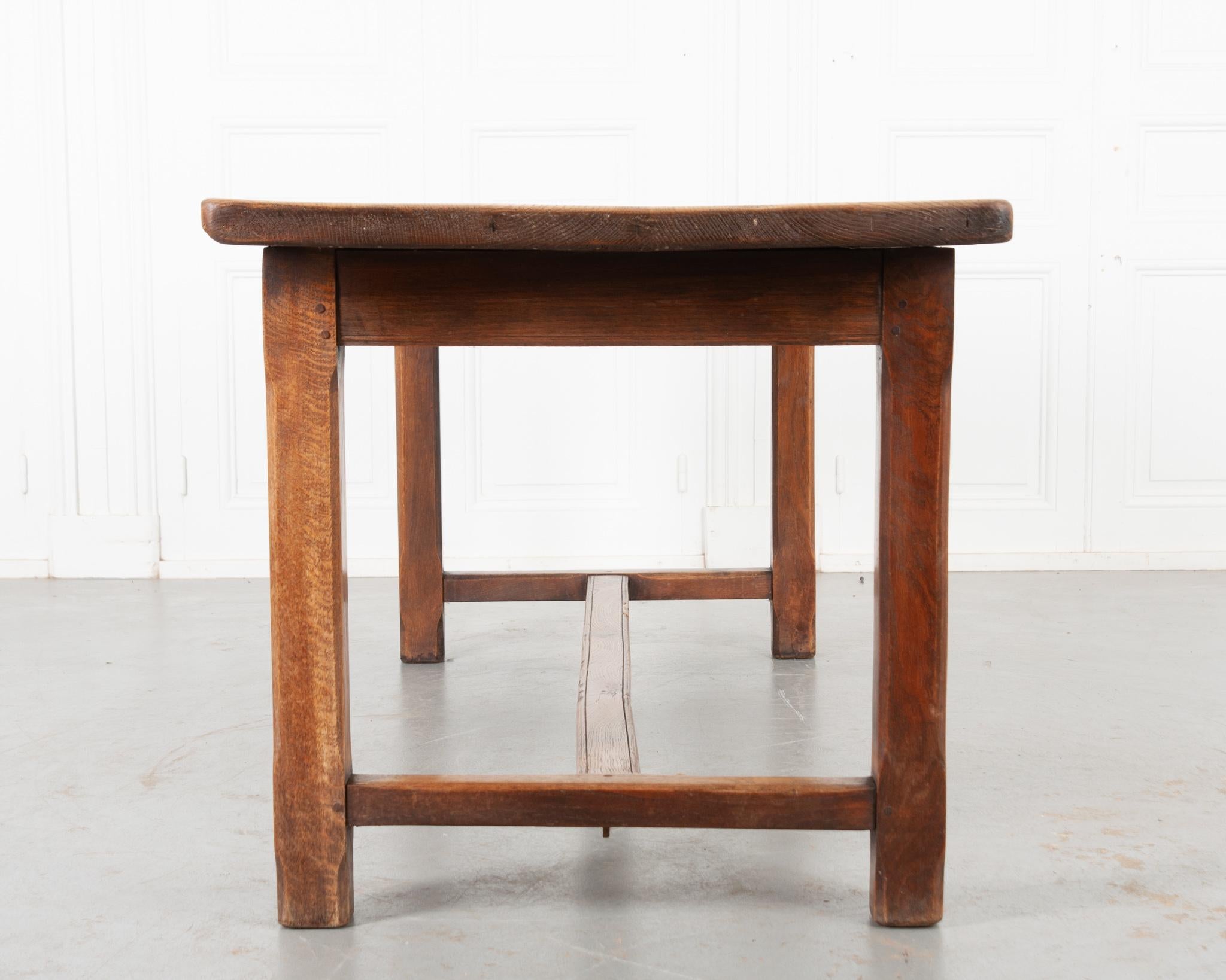 French, 19th Century Solid Oak Farm Table 5